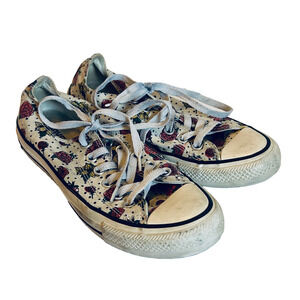 CONVERSE Shoes Red Roses Men 5 Women 7 ALL STAR UNISEX CHUCKS SNEAKERS Y2K